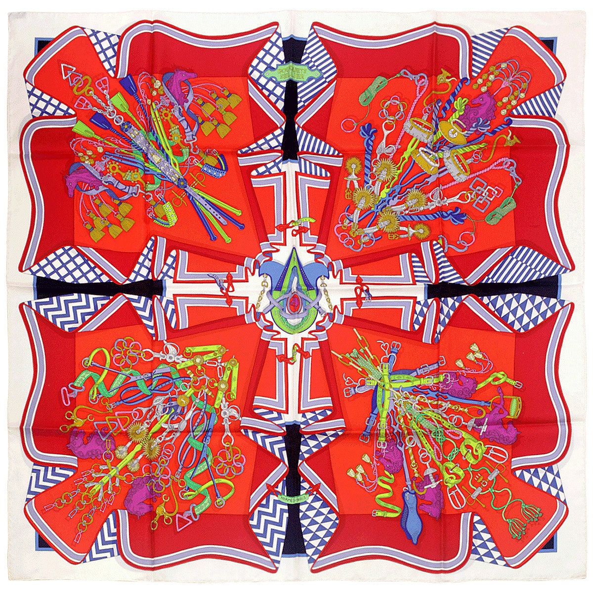 Hermes Scarf "Bouquets Sellier" by Pierre Marie 90cm Silk | Carre Foulard