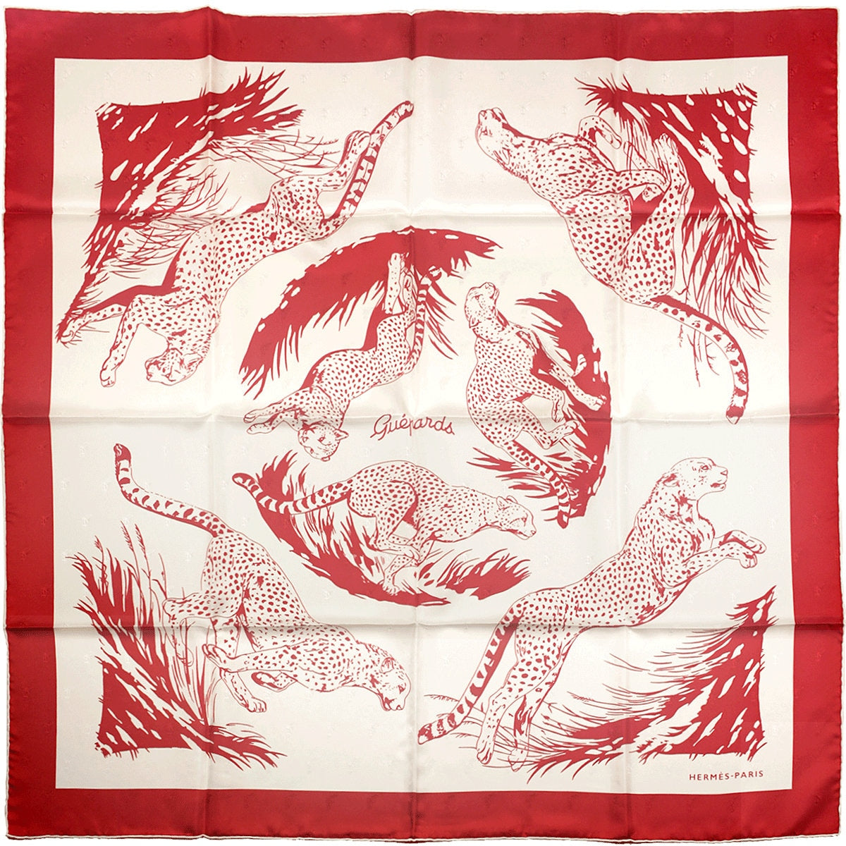 Hermes Scarf Jacquard "Guepards Tattoo" by Robert Dallet 90cm Silk | Carre Foulard