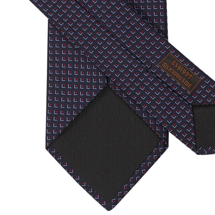 Hermes Men's Heavy Silk Tie Geometric Pattern 659199T | Necktie Cravate