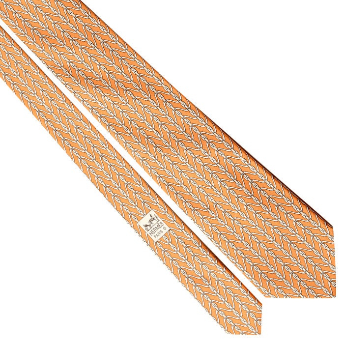 Hermes Men's Silk Tie Geometric Pattern 5364 | Necktie Cravate