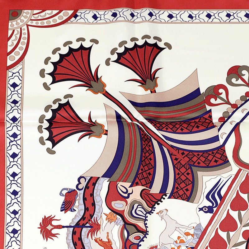 Hermes Scarf "Les Printemps de Thera" by Julia Abadie 90cm Silk | Carre Foulard