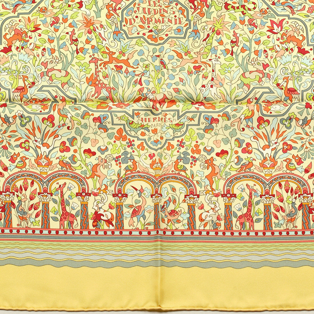 Hermes Scarf "Jardins d'Armenie" by Karen Petrossian 90cm Silk | Carre Foulard