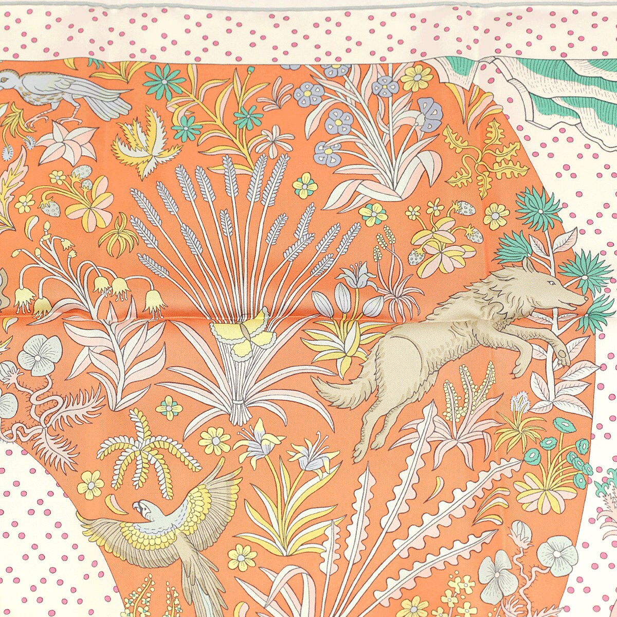 Hermes Scarf "Le Premier Chant" by Sophia Andreotti and Édouard Baribeaud 90cm Silk