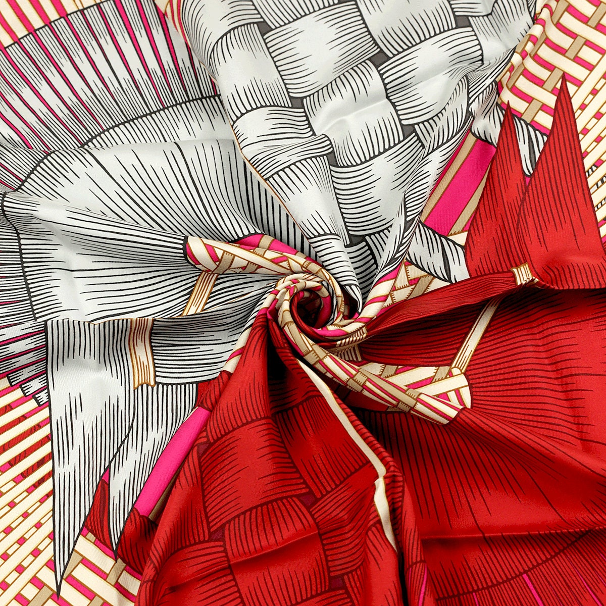 Hermes Scarf "Masan & Masan" by Terawat Teankaprasith 90cm Silk | Carre Foulard