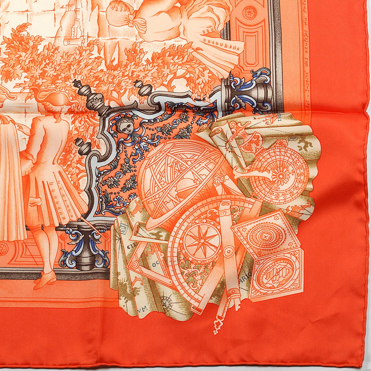 Hermes Scarf "Azulejos" by Catherine Baschet Vintage 90cm Silk | Carre Foulard