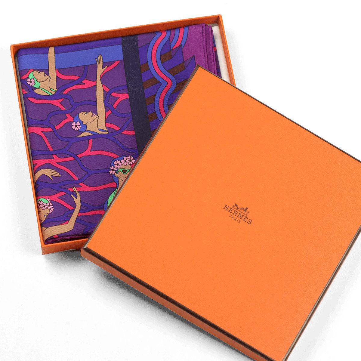 Hermes Scarf "Ballet Aquatique" by Pierre Marie 70cm Silk | Carre Foulard