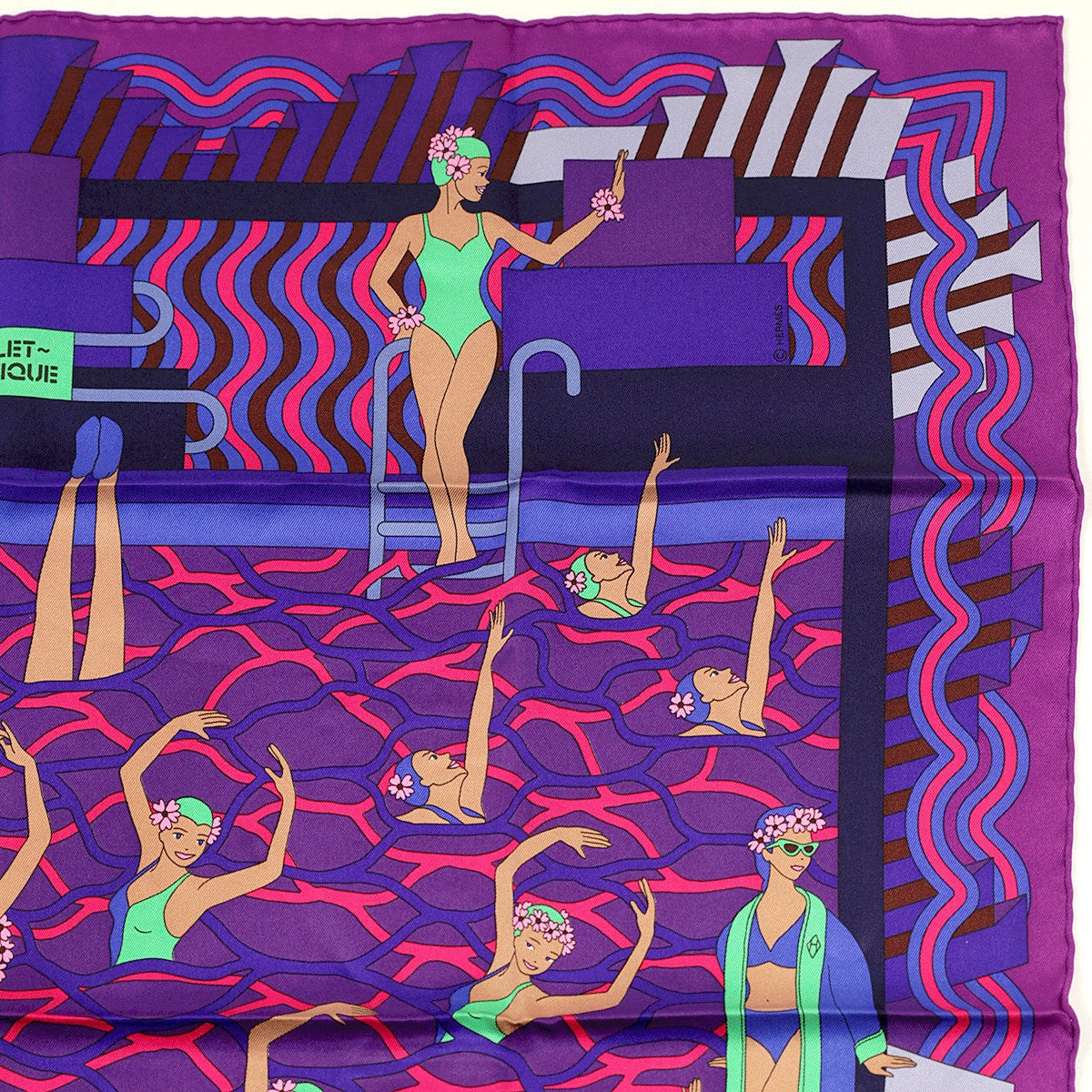 Hermes Scarf "Ballet Aquatique" by Pierre Marie 70cm Silk | Carre Foulard