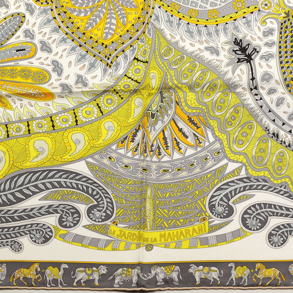 Hermes Scarf "Le Jardin de la Maharani" by Annie Faivre 90cm Silk | Carre Foulard