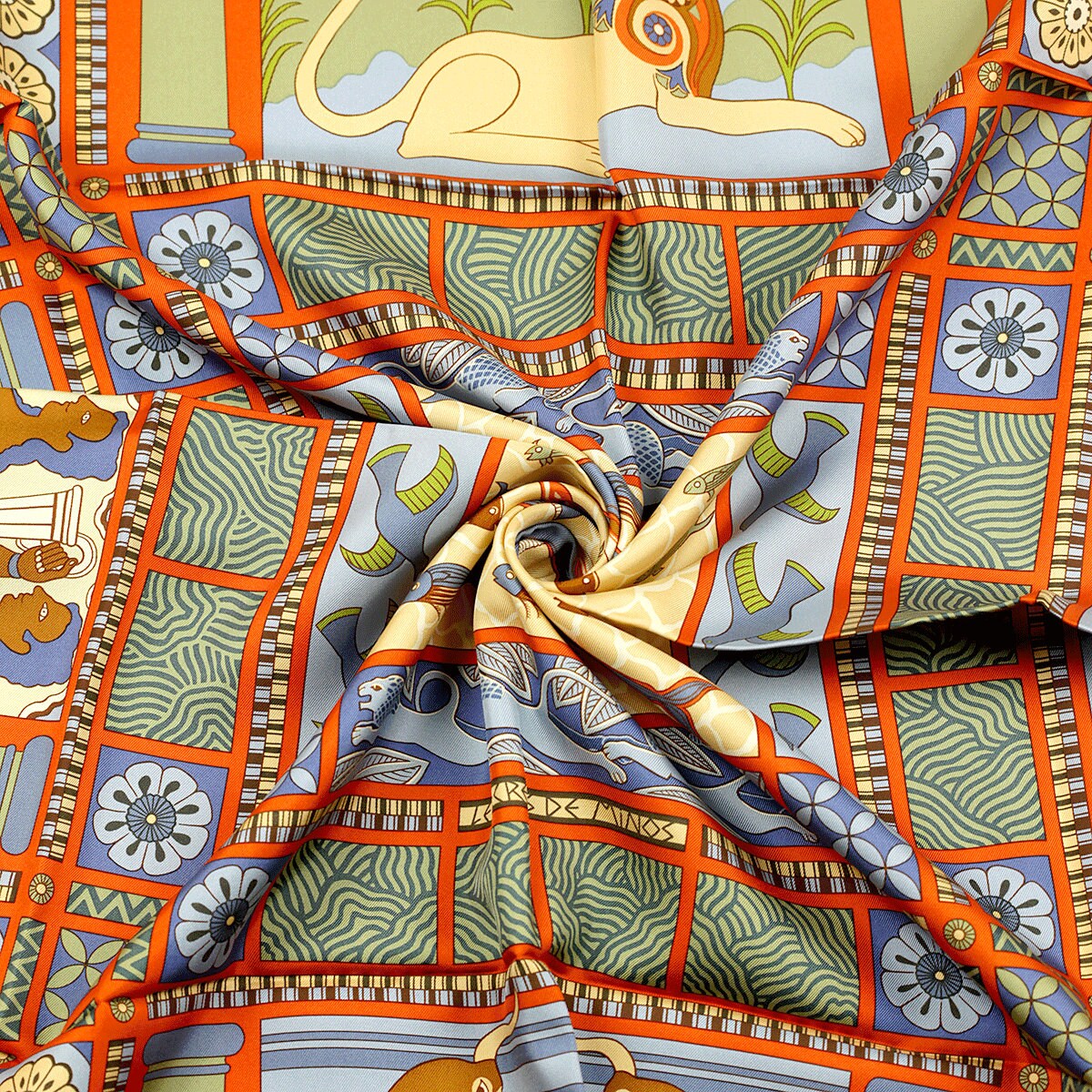 Hermes Scarf "Les Secrets de Minos" by Sophie Koechlin 90cm Silk | Carre Foulard