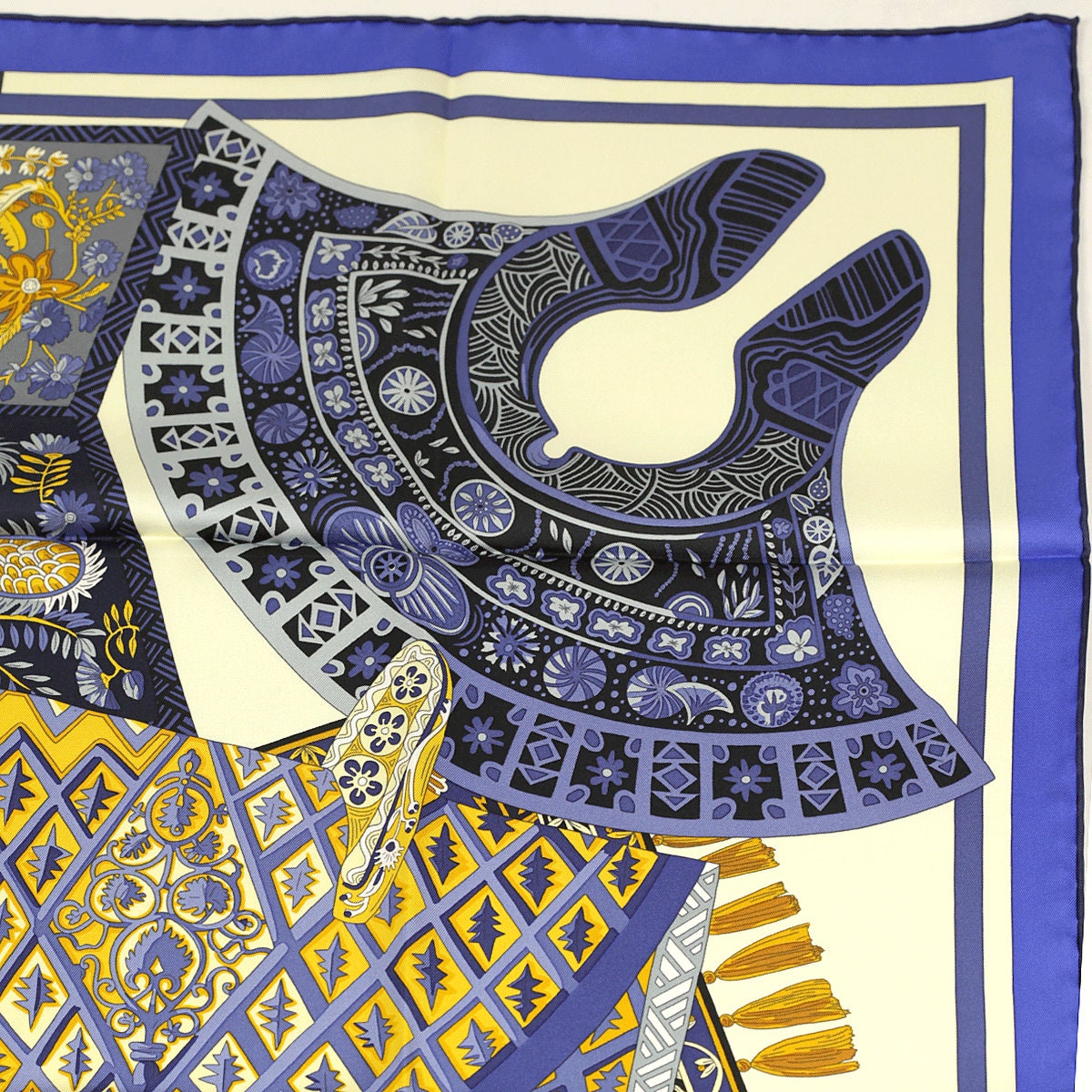 Hermes Scarf "Tapis de Selle" by Annie Faivre 90cm Silk | Carre Foulard