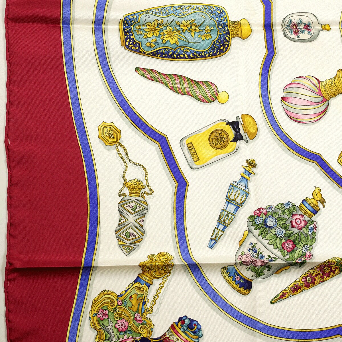 Hermes Scarf "Flacons" by Catherine Baschet 90cm Silk