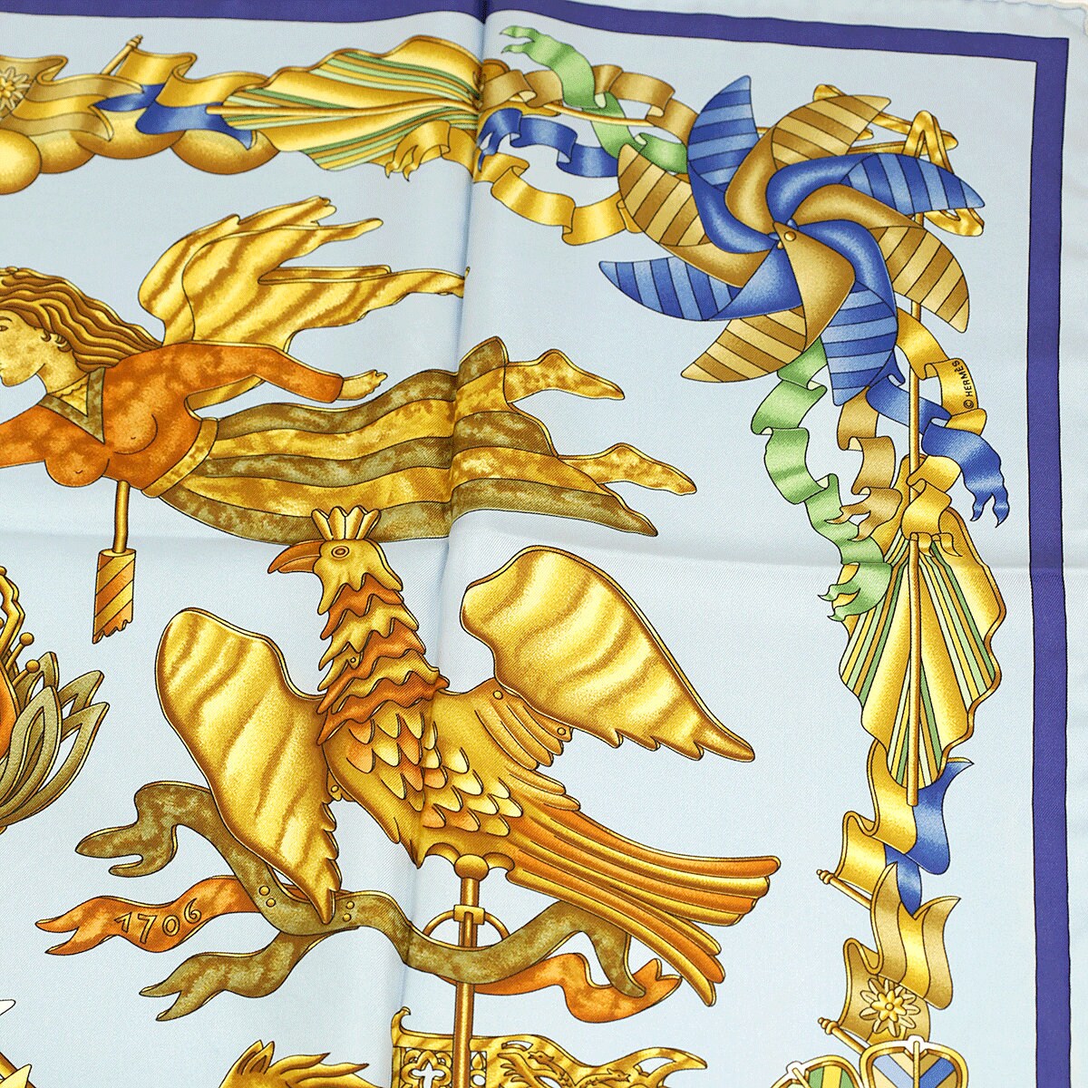 Hermes Scarf "Les Girouettes" by Joachim Metz 90cm Silk | Carre Foulard