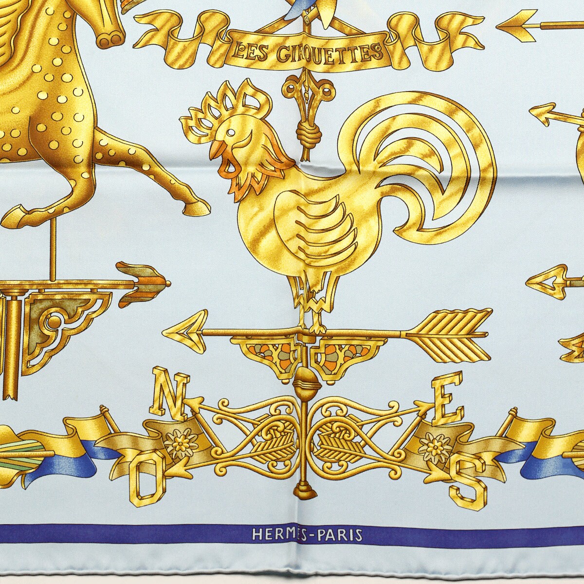 Hermes Scarf "Les Girouettes" by Joachim Metz 90cm Silk | Carre Foulard