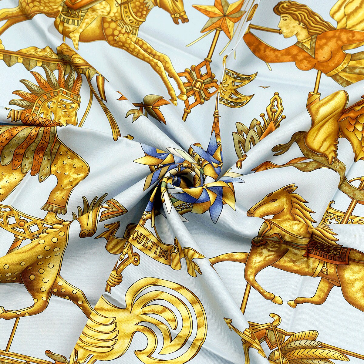 Hermes Scarf "Les Girouettes" by Joachim Metz 90cm Silk | Carre Foulard