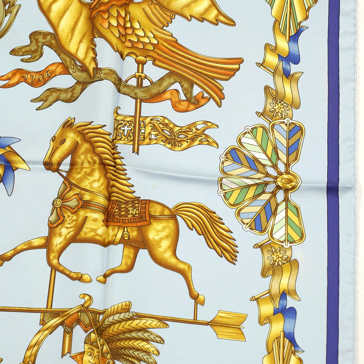 Hermes Scarf "Les Girouettes" by Joachim Metz 90cm Silk | Carre Foulard