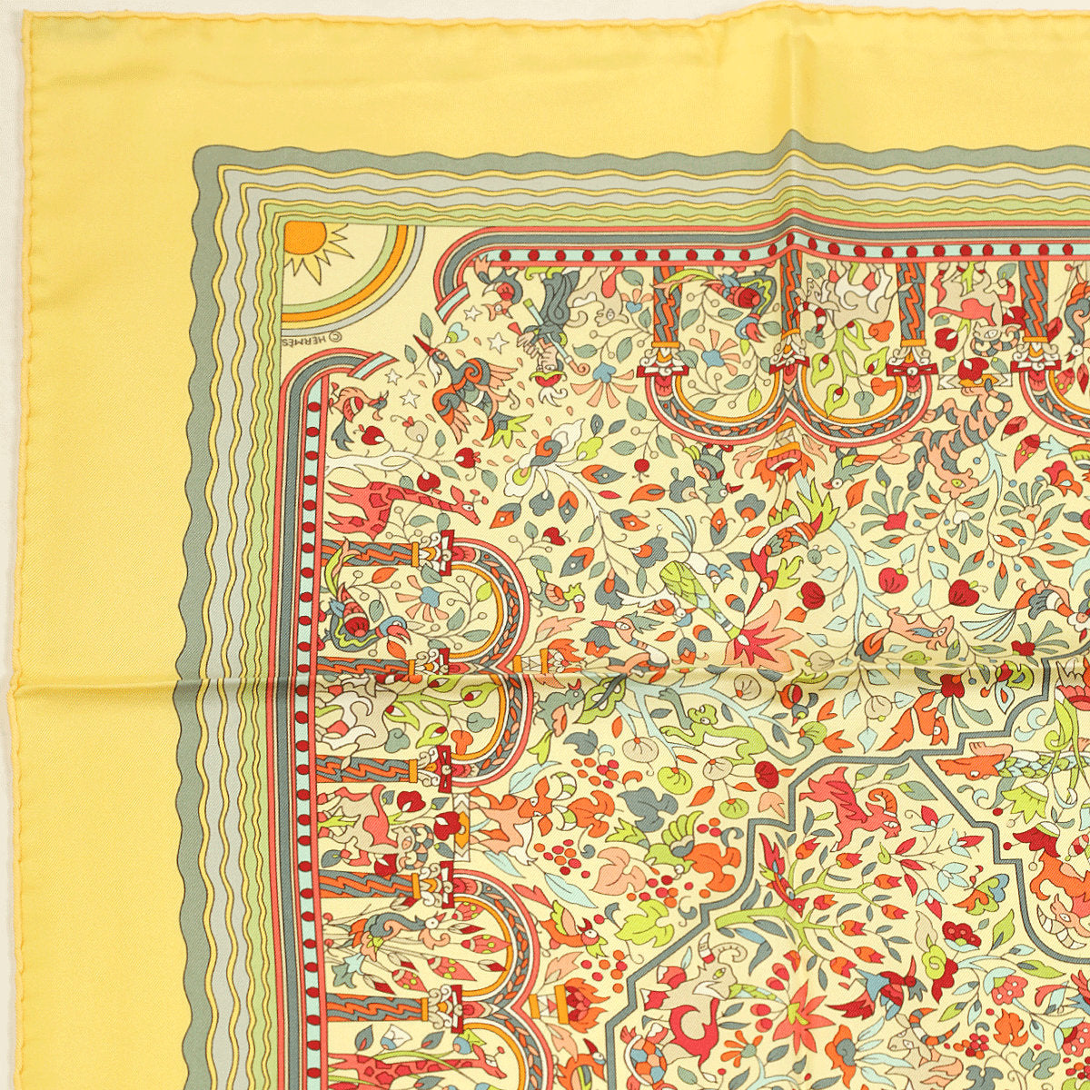 Hermes Scarf "Jardins d'Armenie" by Karen Petrossian 90cm Silk | Carre Foulard