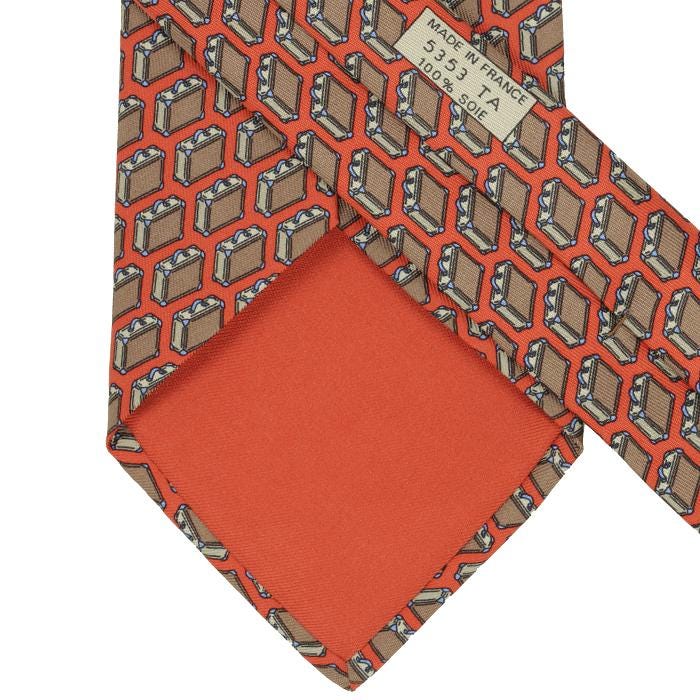 Hermes Men's Silk Tie Briefcases Pattern 5353 | Necktie Cravate