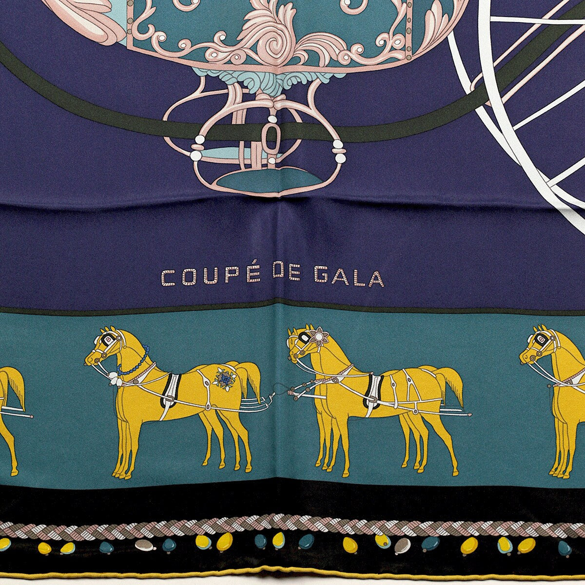 Hermes Scarf "Coupé de Gala" by Wlodek Kaminski 90cm Silk Wash Scarf | Carre Foulard