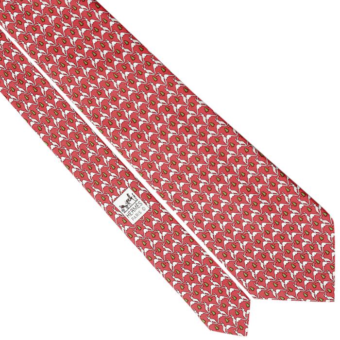 Hermes Men's Silk Tie Whimsical Mountain Goats Pattern 5340 | Necktie Cravate