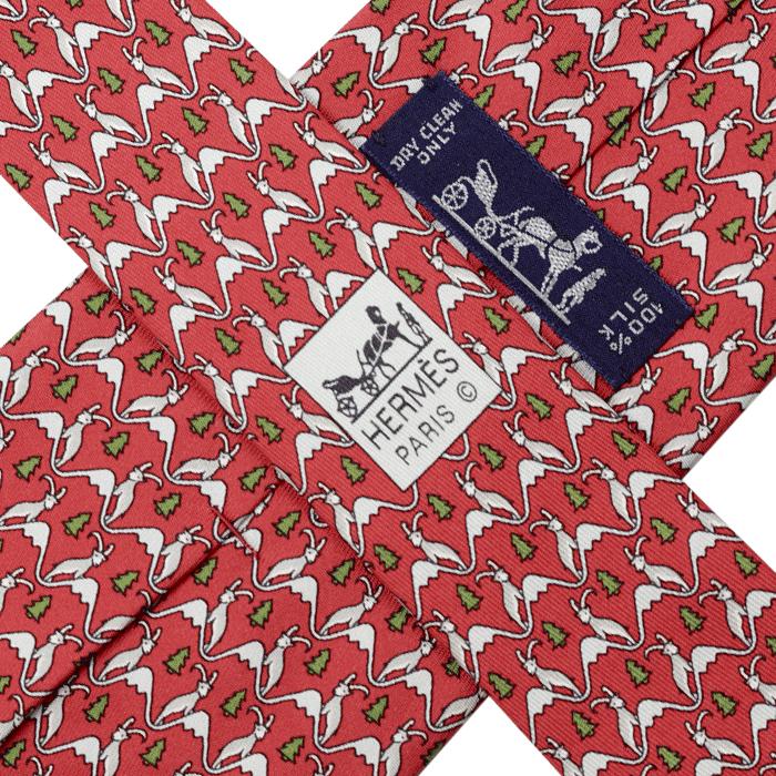 Hermes Men's Silk Tie Whimsical Mountain Goats Pattern 5340 | Necktie Cravate