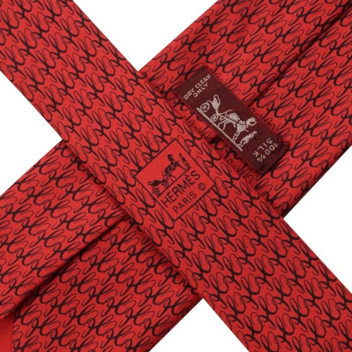 Hermes Men's Silk Tie H Geometric Pattern 7903 | Necktie Cravate