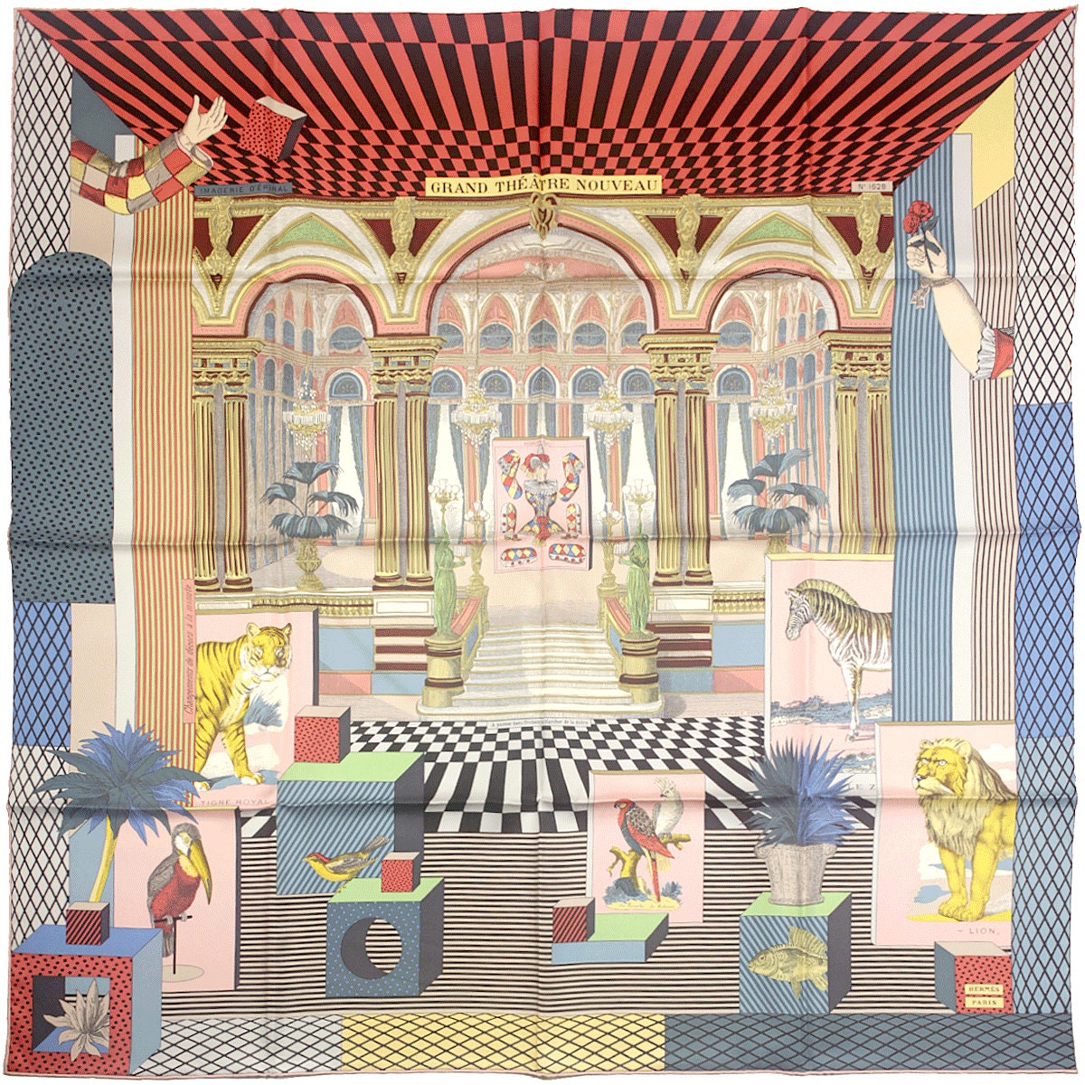 Hermes Scarf "Grand Theatre Nouveau" by Giancarlo Pagni 90cm Silk | Carre Foulard