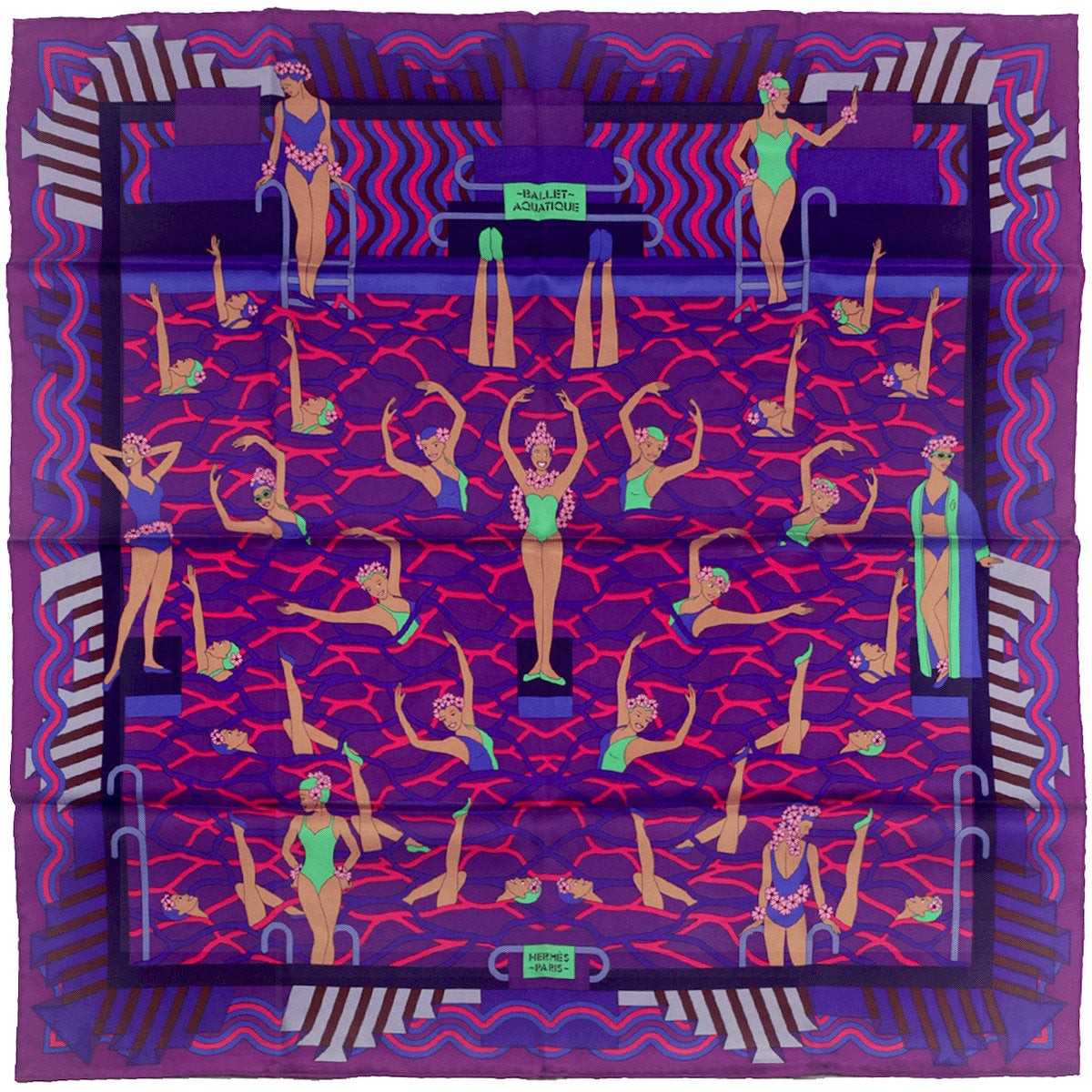 Hermes Scarf "Ballet Aquatique" by Pierre Marie 70cm Silk | Carre Foulard