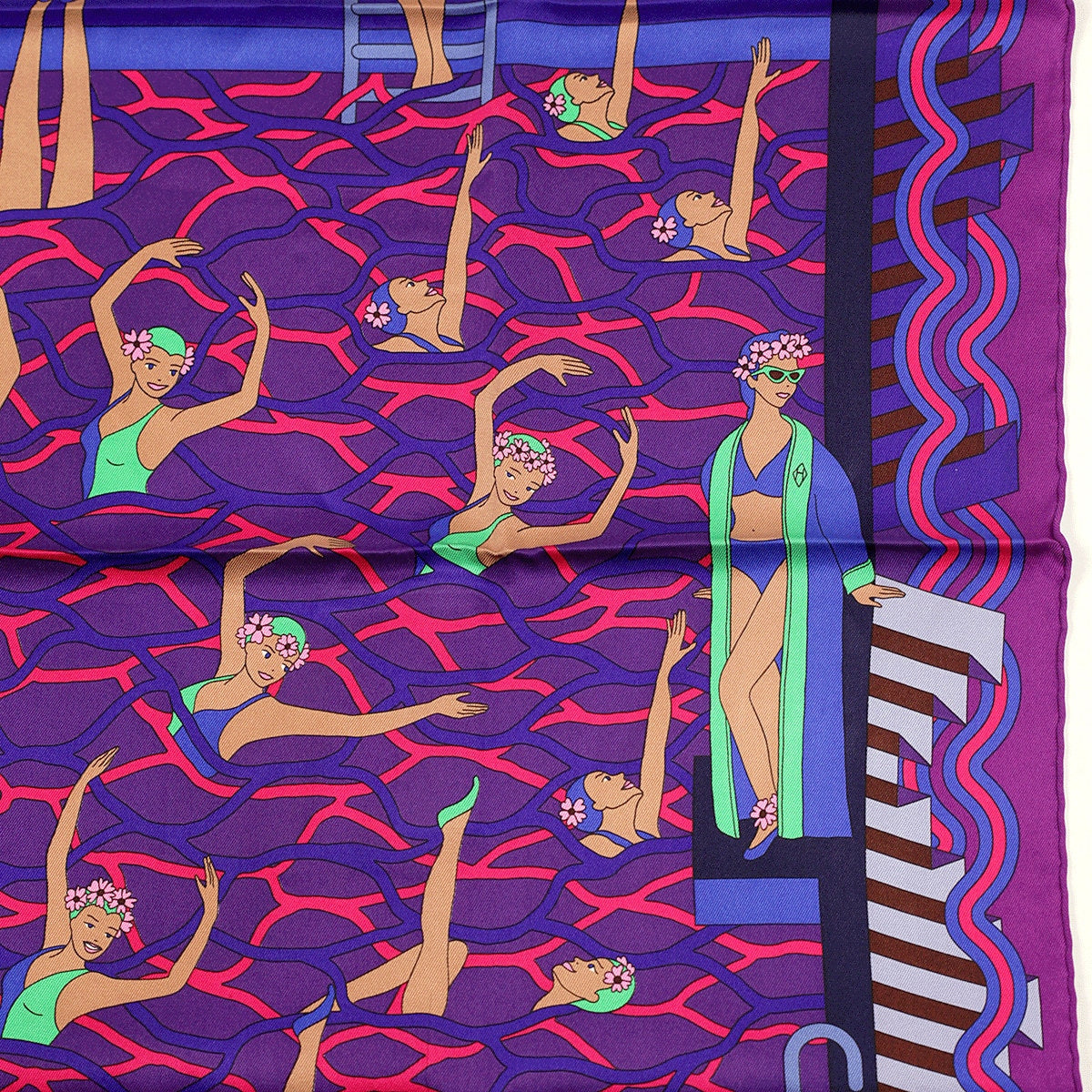 Hermes Scarf "Ballet Aquatique" by Pierre Marie 70cm Silk | Carre Foulard