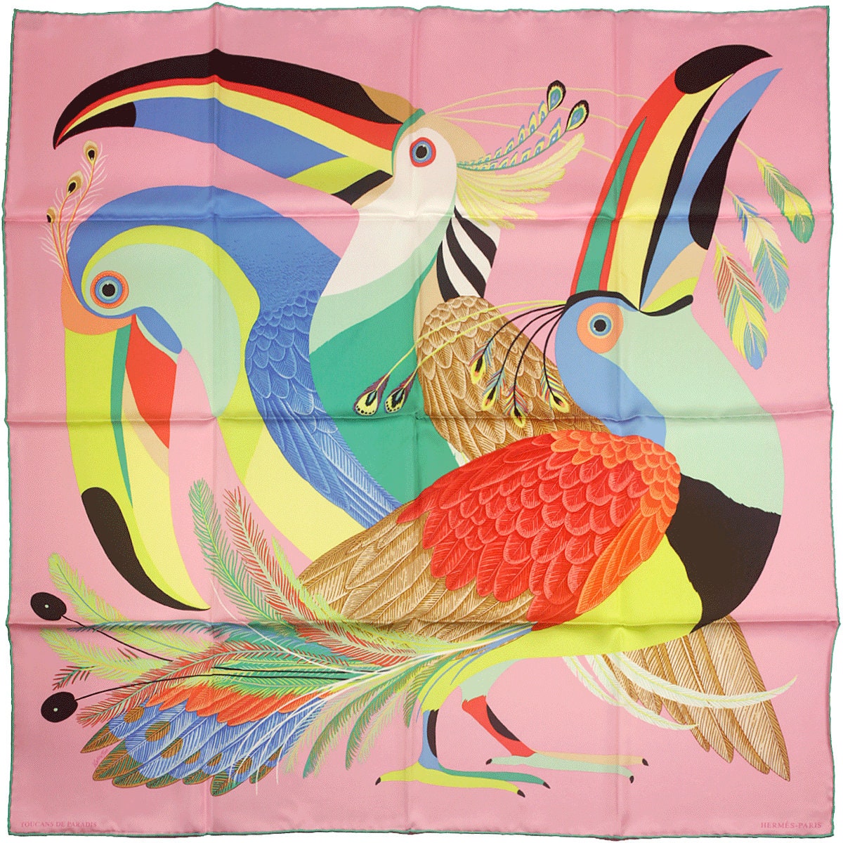 Hermes Scarf "Toucans de Paradis" by Katie Scott 90cm Silk | Carre Foulard