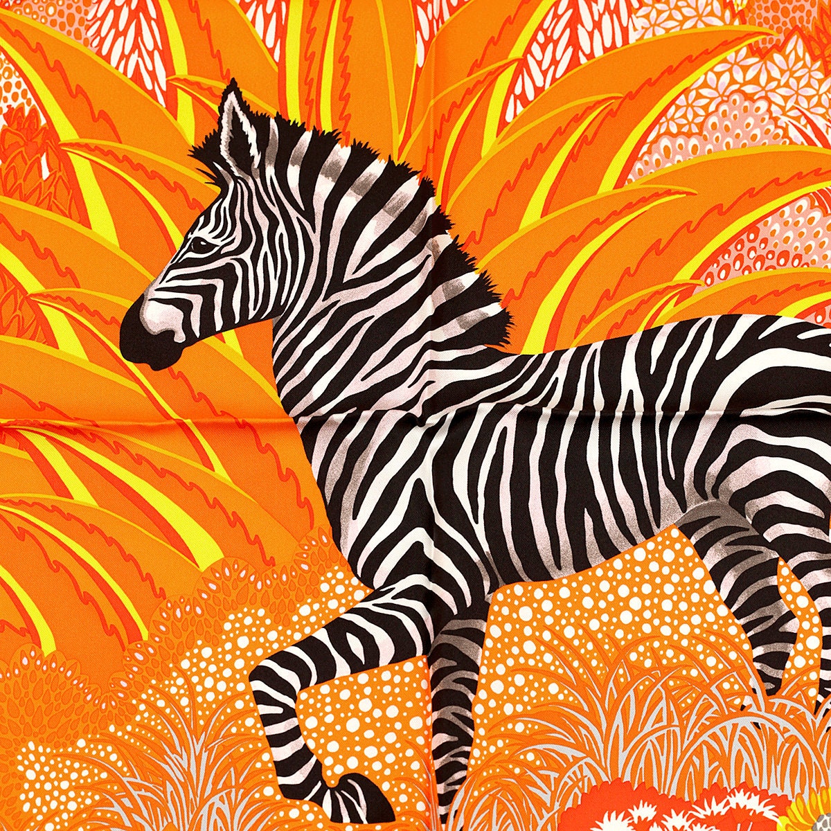 Hermes Scarf "Mountain Zebra" by Alice Shirley 90cm Silk