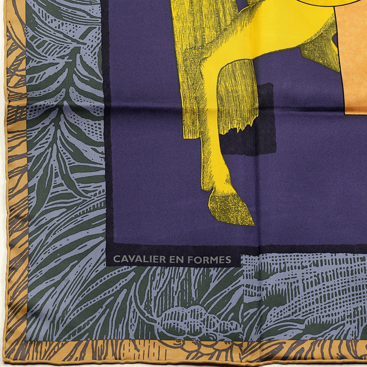 Hermes Scarf "Cavalier en Formes" by Giancarlo Pagni 90cm Silk | Carre Foulard