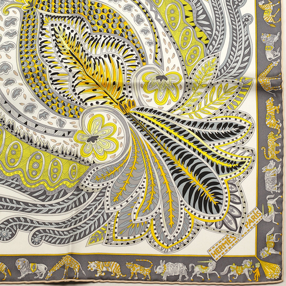 Hermes Scarf "Le Jardin de la Maharani" by Annie Faivre 90cm Silk | Carre Foulard