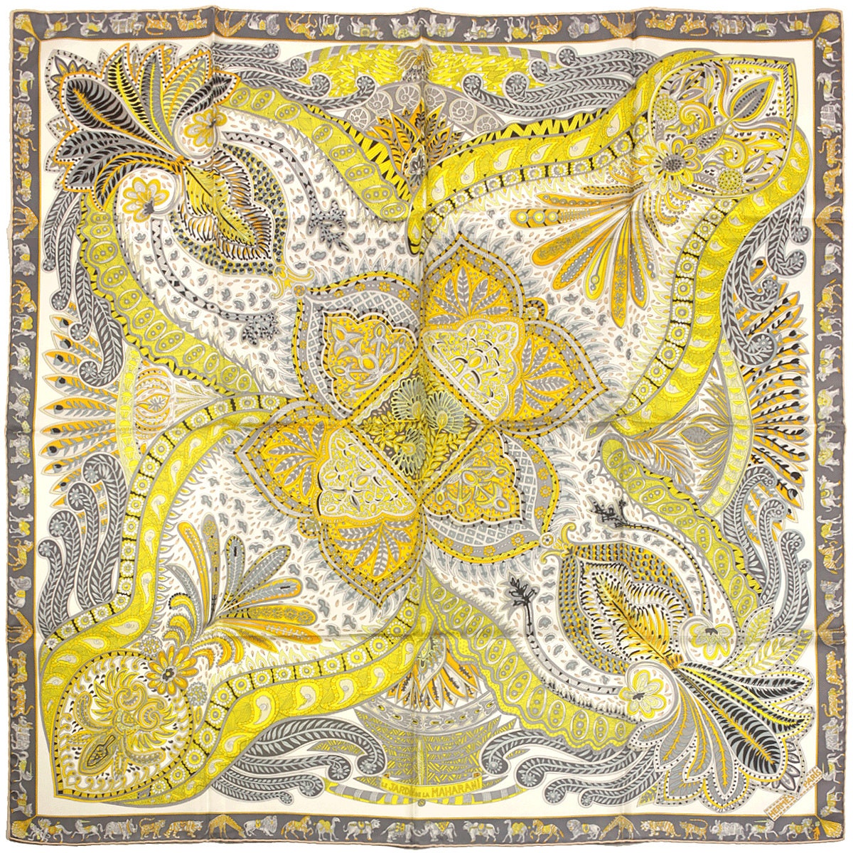 Hermes Scarf "Le Jardin de la Maharani" by Annie Faivre 90cm Silk | Carre Foulard