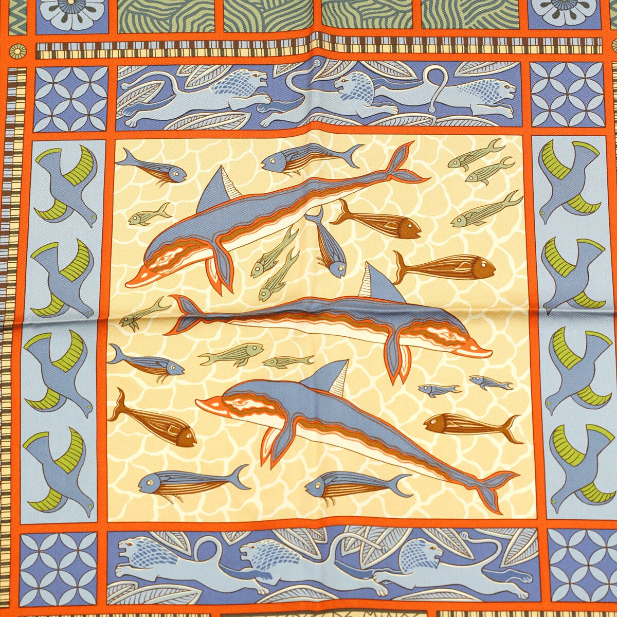 Hermes Scarf "Les Secrets de Minos" by Sophie Koechlin 90cm Silk | Carre Foulard