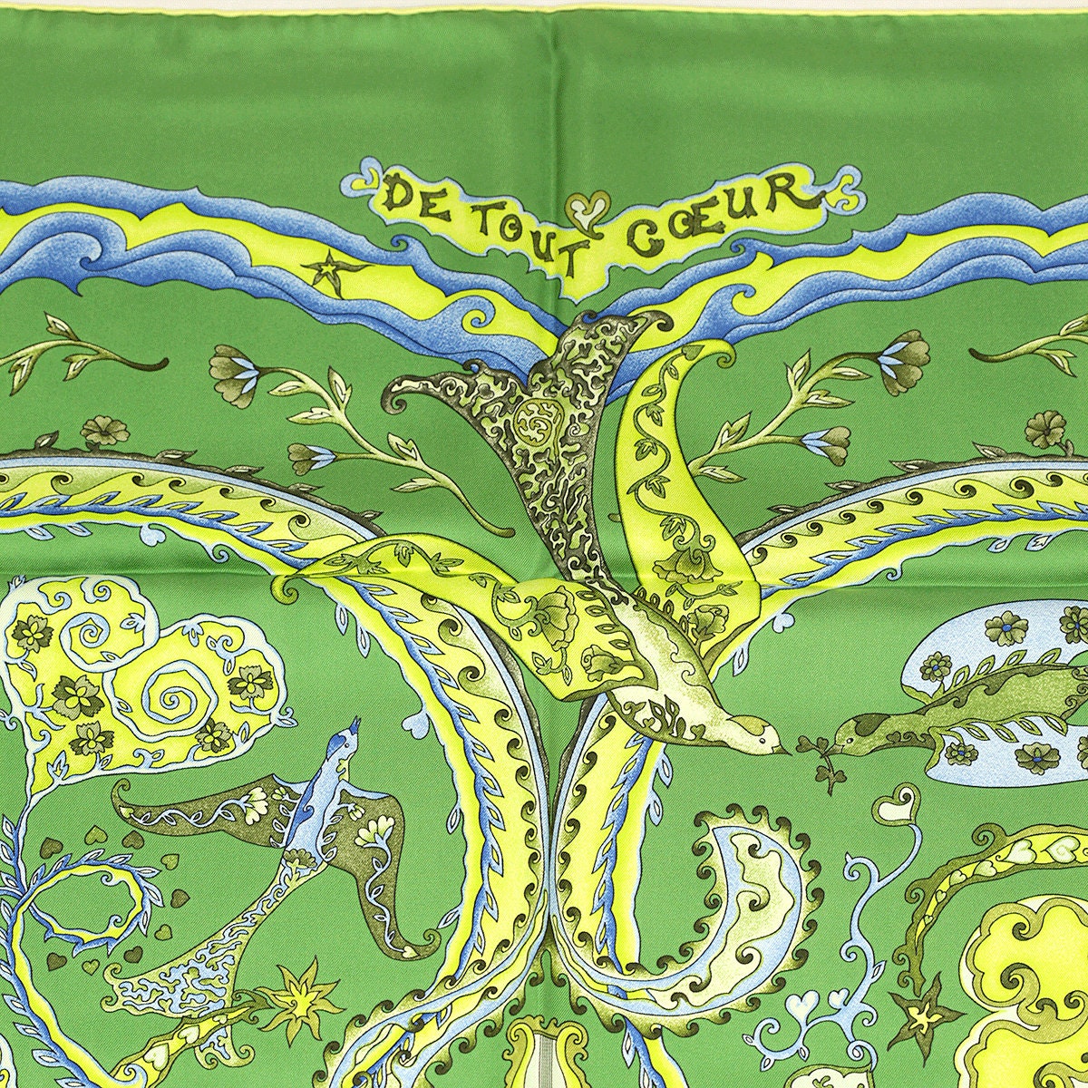 Hermes Scarf "De Tout Coeur" by Zoe Pauwels 90cm Silk | Carre Foulard