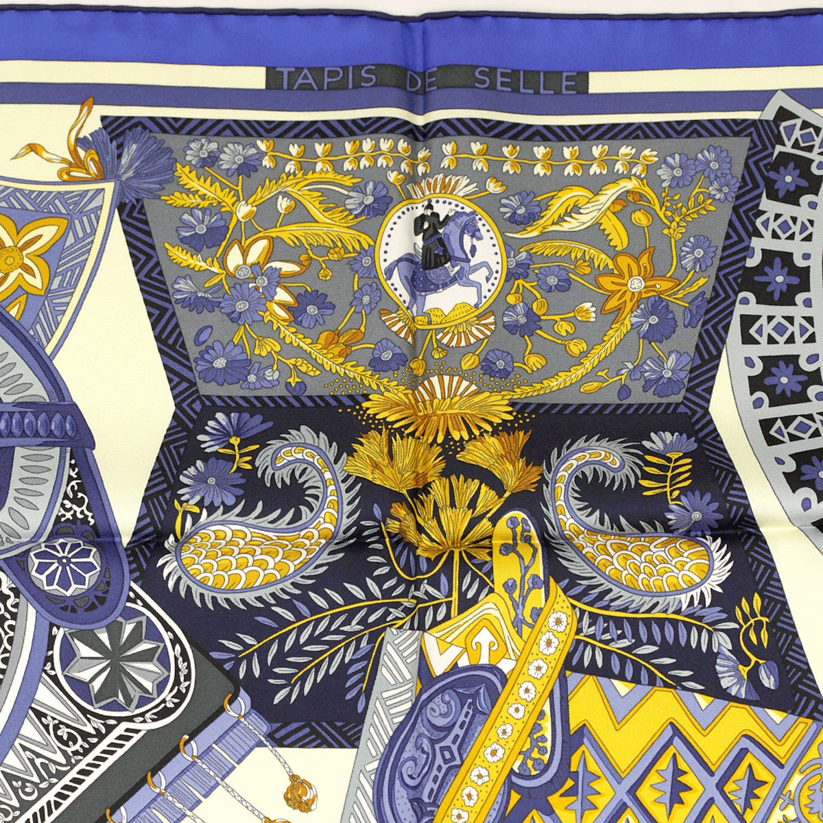 Hermes Scarf "Tapis de Selle" by Annie Faivre 90cm Silk | Carre Foulard