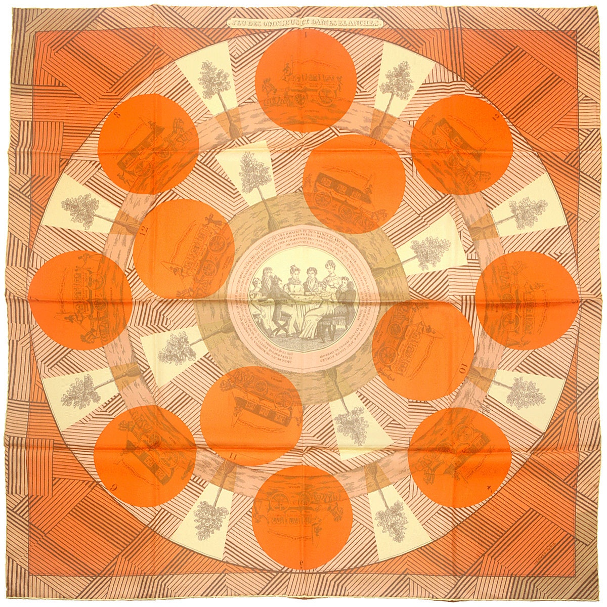 Hermes Scarf "Jeu des Omnibus Remix" by Giancarlo Pagni 90cm Silk | Foulard Carre