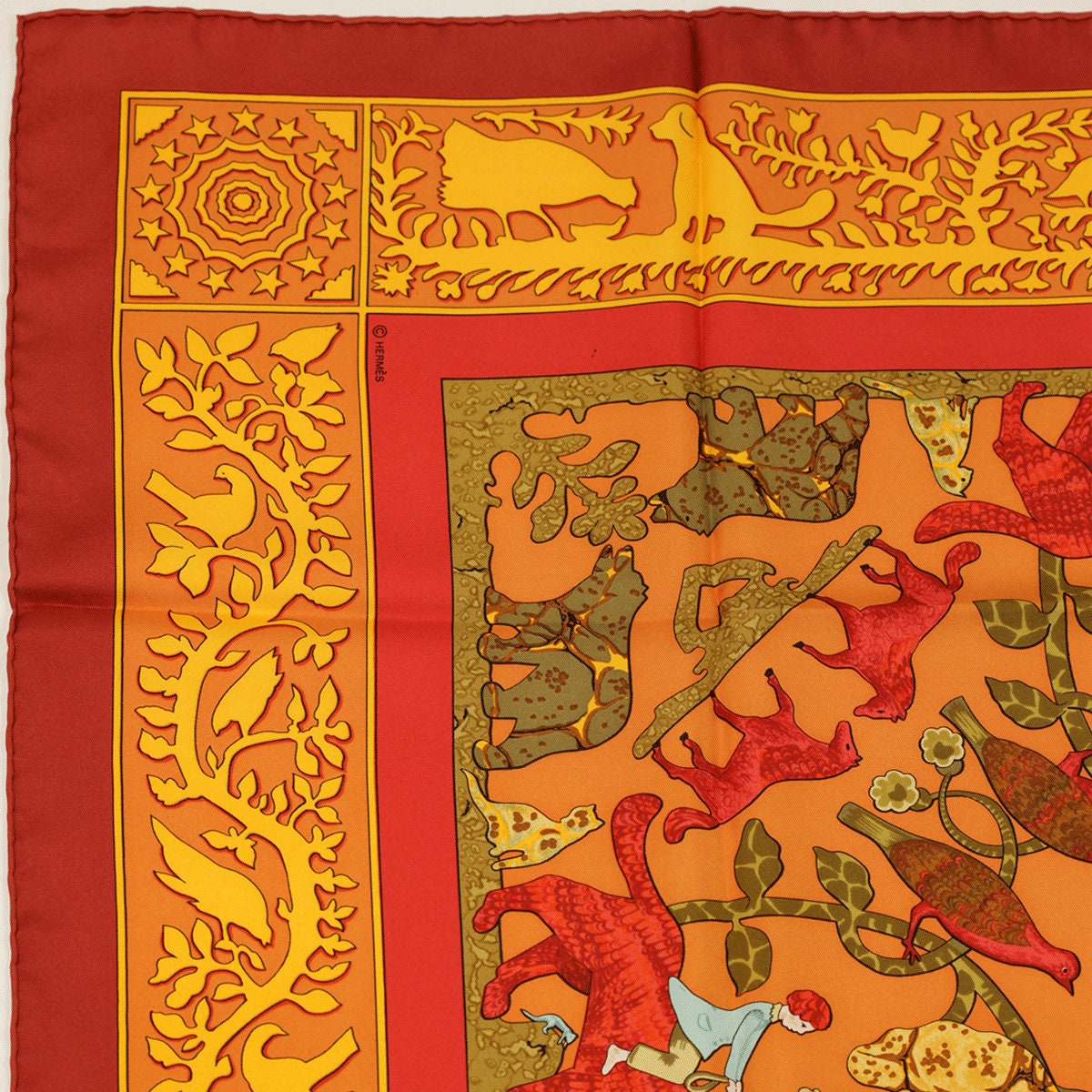 Hermes Scarf "Early America" by Françoise De La Perriere 90cm Silk | Carre Foulard