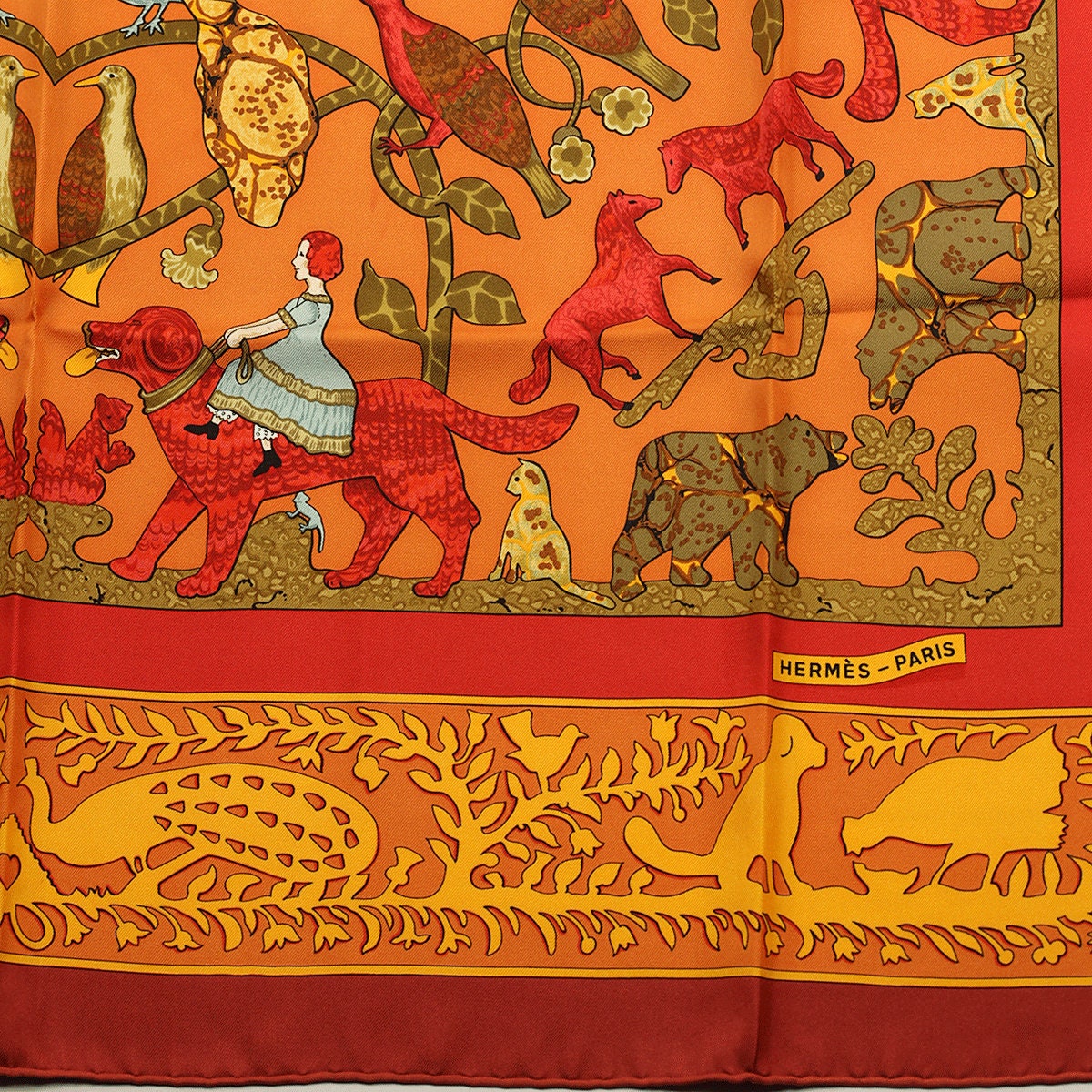 Hermes Scarf "Early America" by Françoise De La Perriere 90cm Silk | Carre Foulard