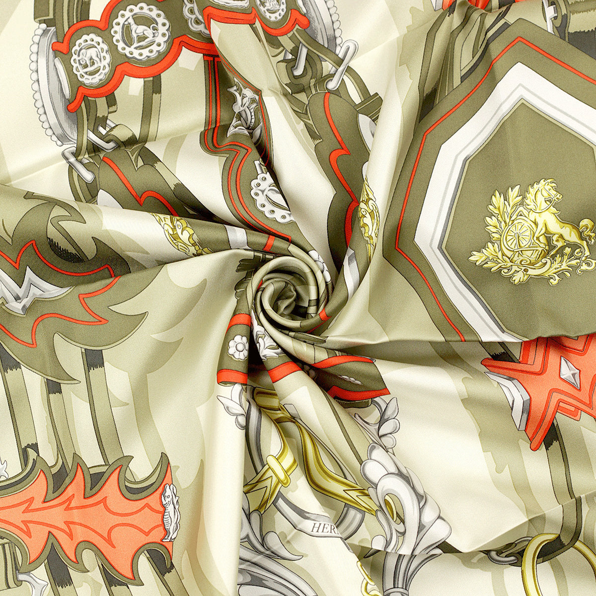 Hermes Scarf "Brides et Destin" by Daiske Nomura 90cm Silk | NWT