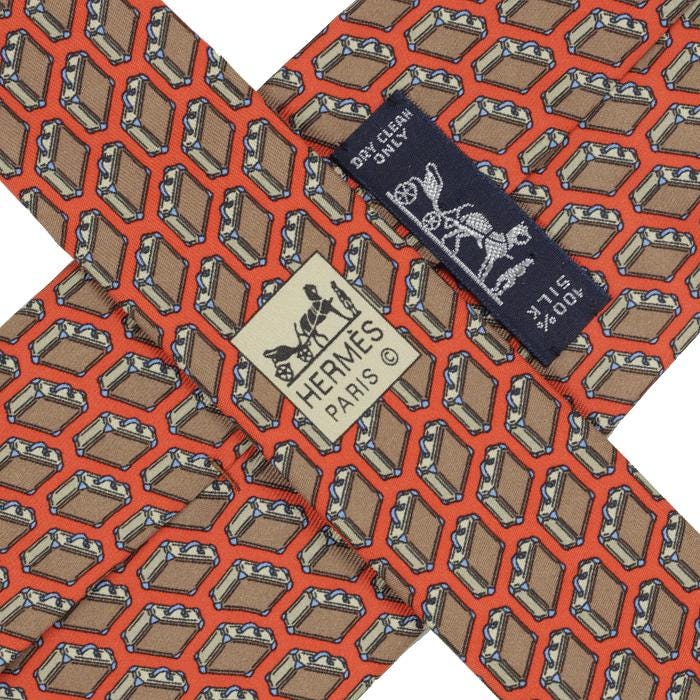 Hermes Men's Silk Tie Briefcases Pattern 5353 | Necktie Cravate