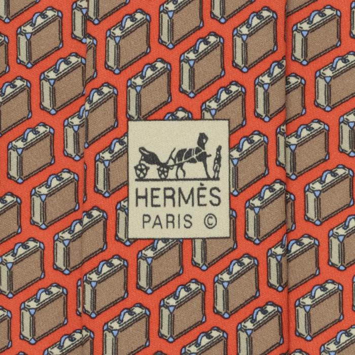 Hermes Men's Silk Tie Briefcases Pattern 5353 | Necktie Cravate