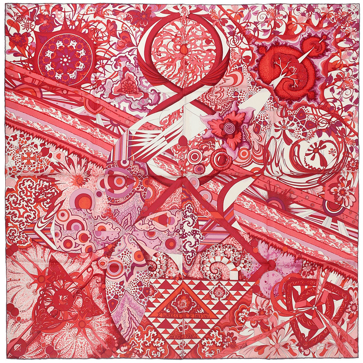 Hermes Scarf "L'ivresse de l'Infini" by Zoe Pauwels 90cm Silk | Carre Foulard