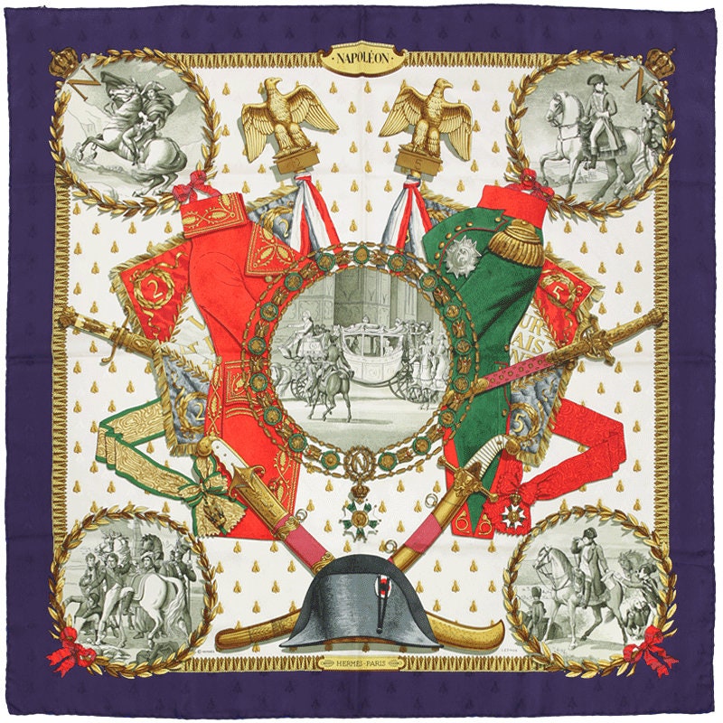 Hermes Scarf "Napoleon" by Philippe Ledoux 90cm Silk Jacquard | Carre Foulard