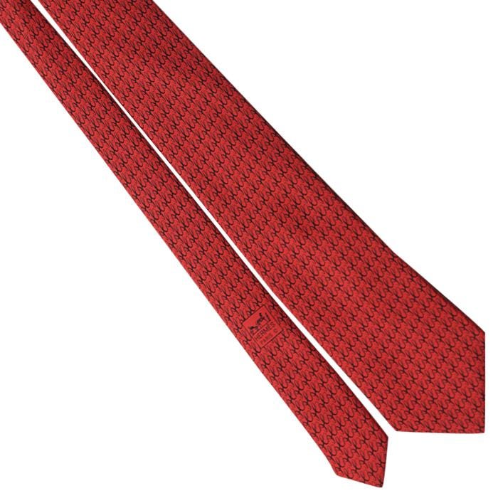 Hermes Men's Silk Tie H Geometric Pattern 7903 | Necktie Cravate