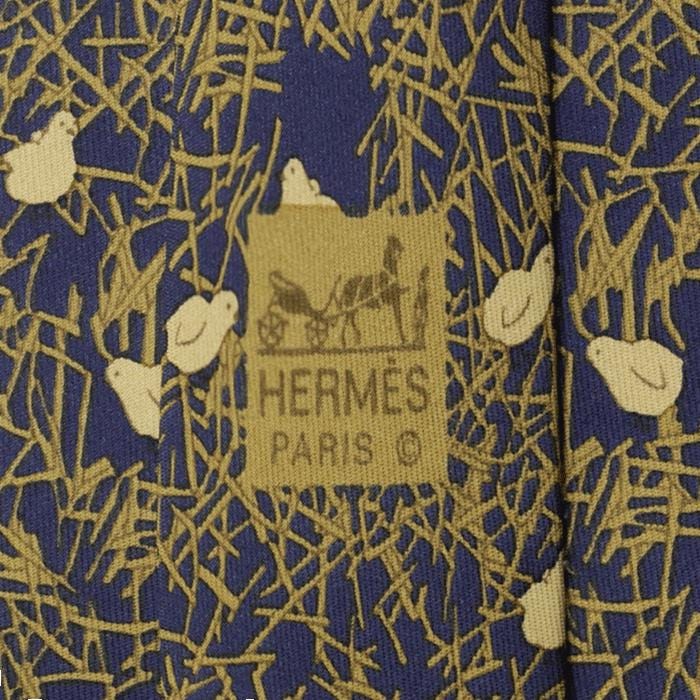 Hermes Men's Silk Tie Vintage Baby Chicks Pattern 7364 | Necktie Cravate