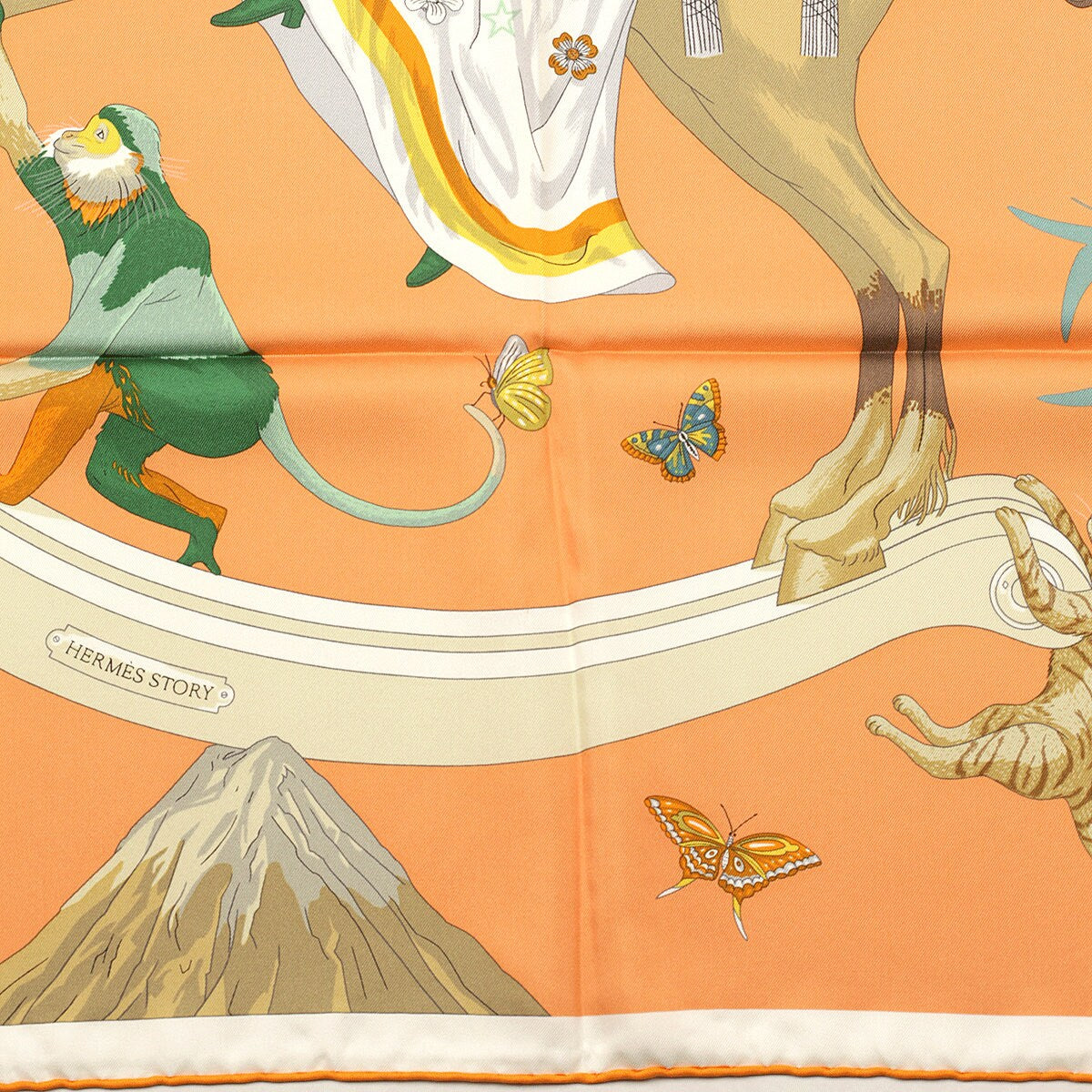 Hermes Scarf "Hermès Story" by Jonathon Burton 90cm Silk | Carre Foulard