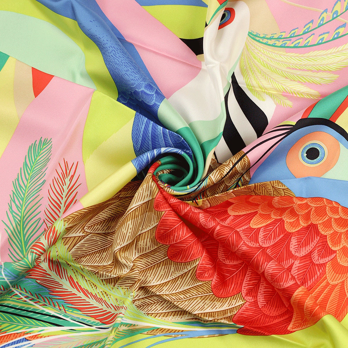 Hermes Scarf "Toucans de Paradis" by Katie Scott 90cm Silk | Carre Foulard