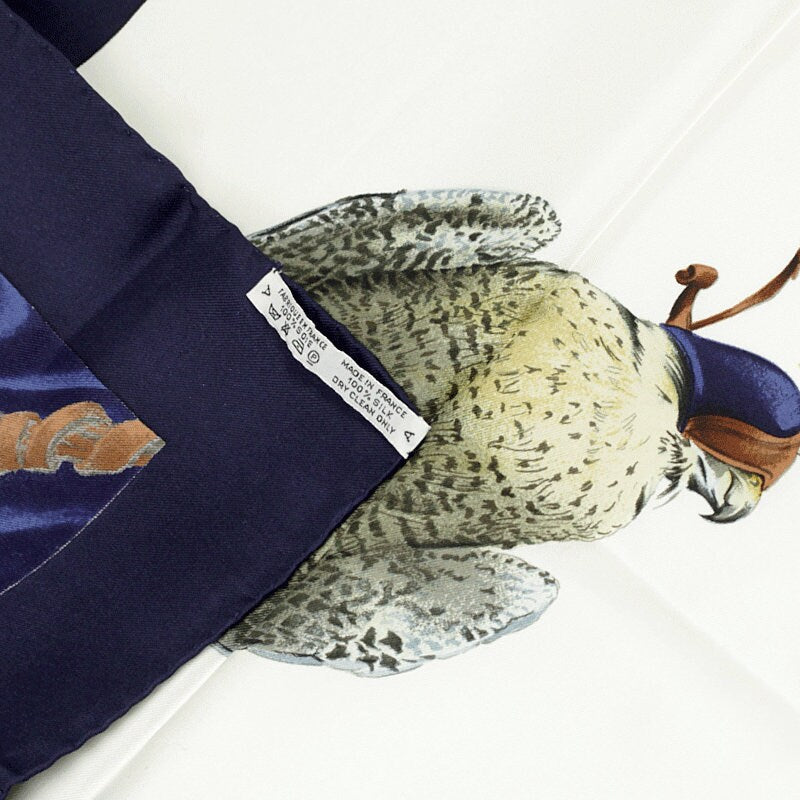 Hermes Scarf "Chasse a Vol" by Henri de Linares 90cm Silk | Carre Foulard