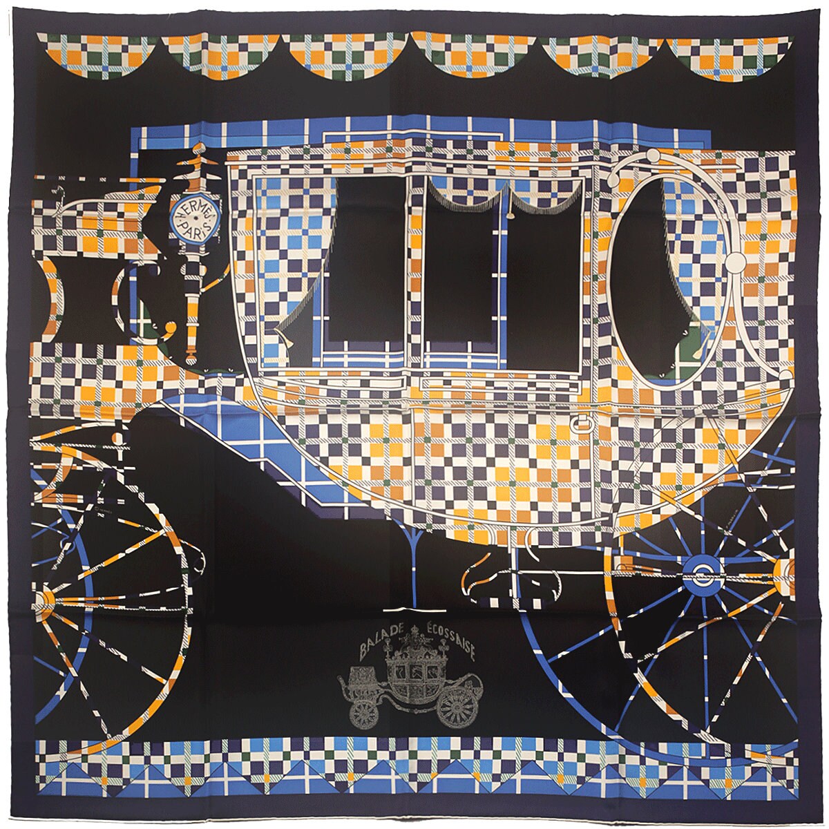 Hermes Scarf "Balade Ecossaise" by Florence Manlik 90cm Silk | Carre Foulard